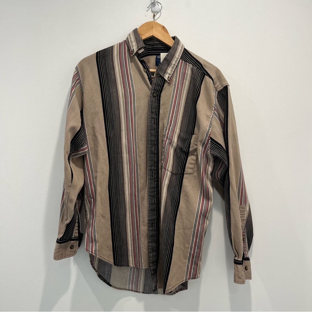 SALMON RIVER TRADERS Vintage Striped Button-Up Shirt | Mens medium
